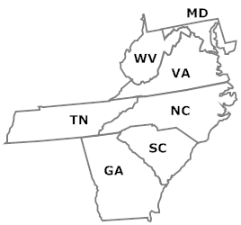 Blue Ridge Mountain Map